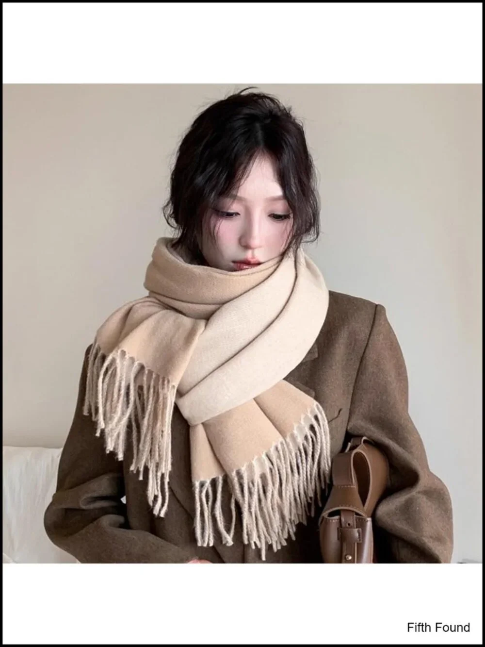 Soft Warm Winter Scarf with Tassel Design - Cold Weather Shawl Wrap